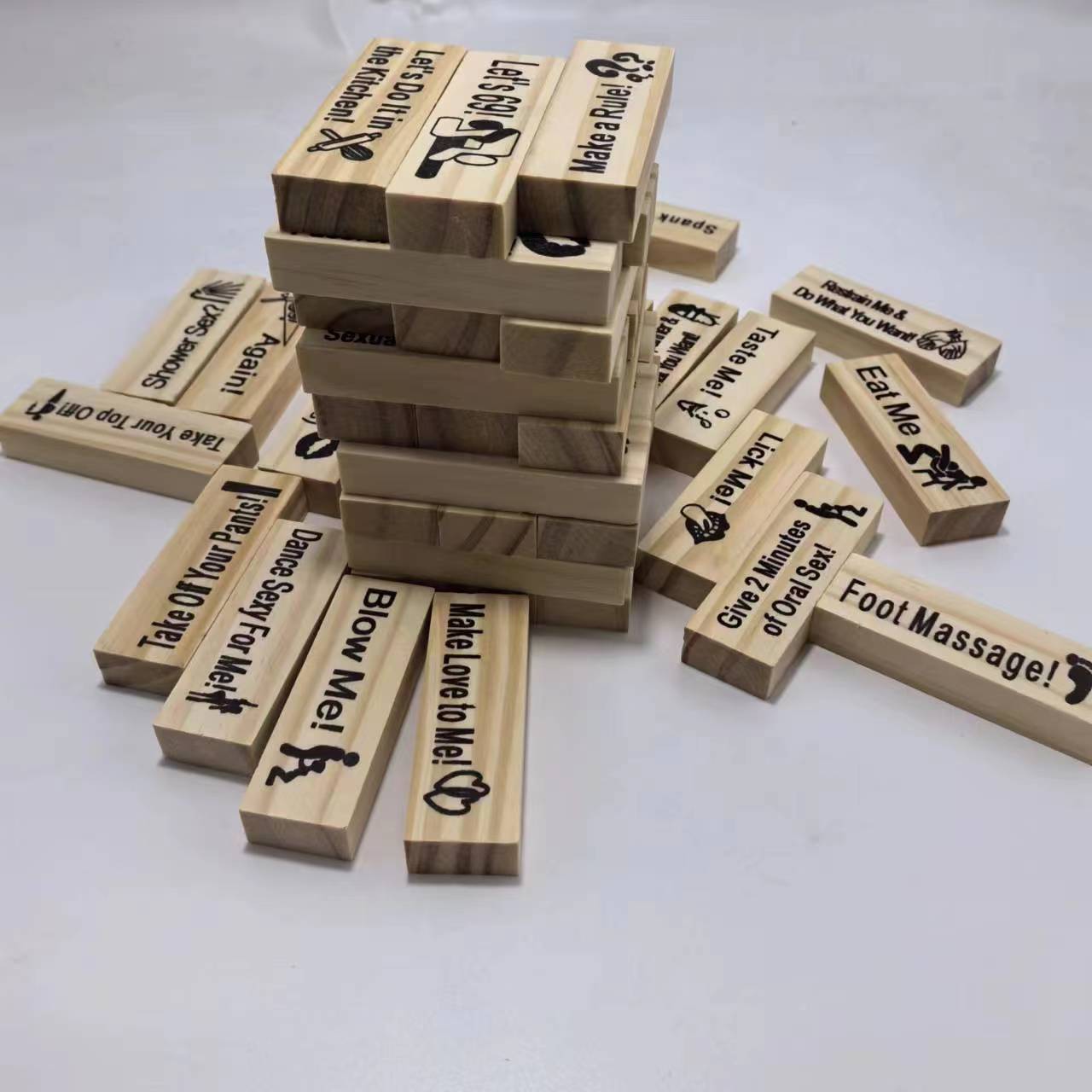 Game Night Intimacy Block Tower/Jenga Game