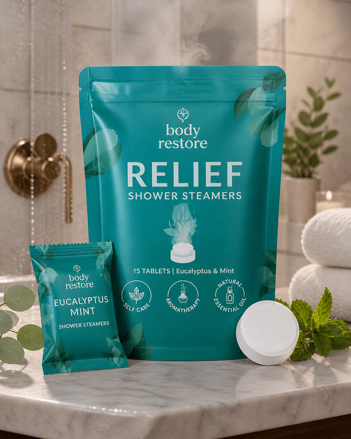 Relief Shower Steamers - Eucalyptus Mint (15ct)