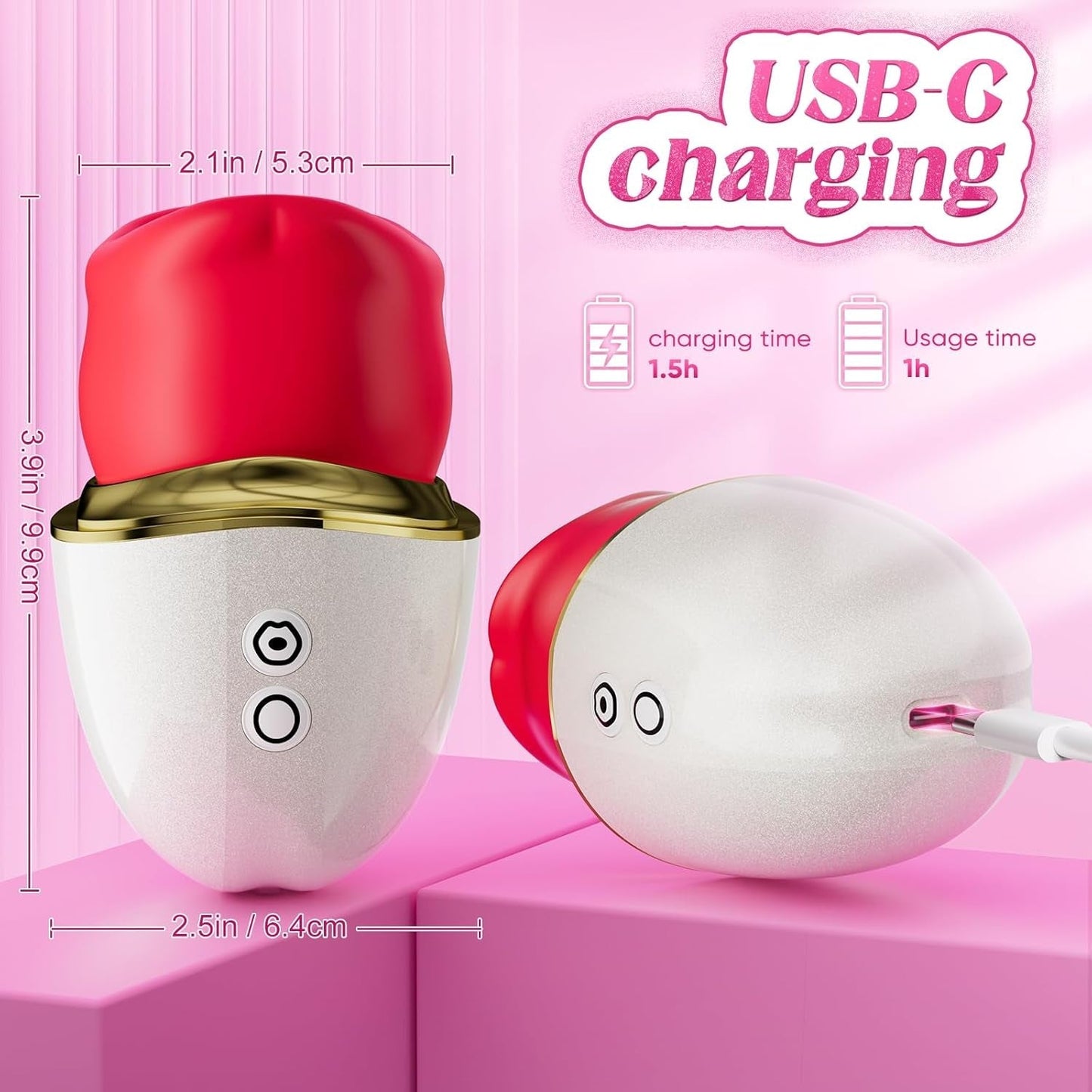 RoseAura 3-in-1 Rose Suction Tongue Vibrator