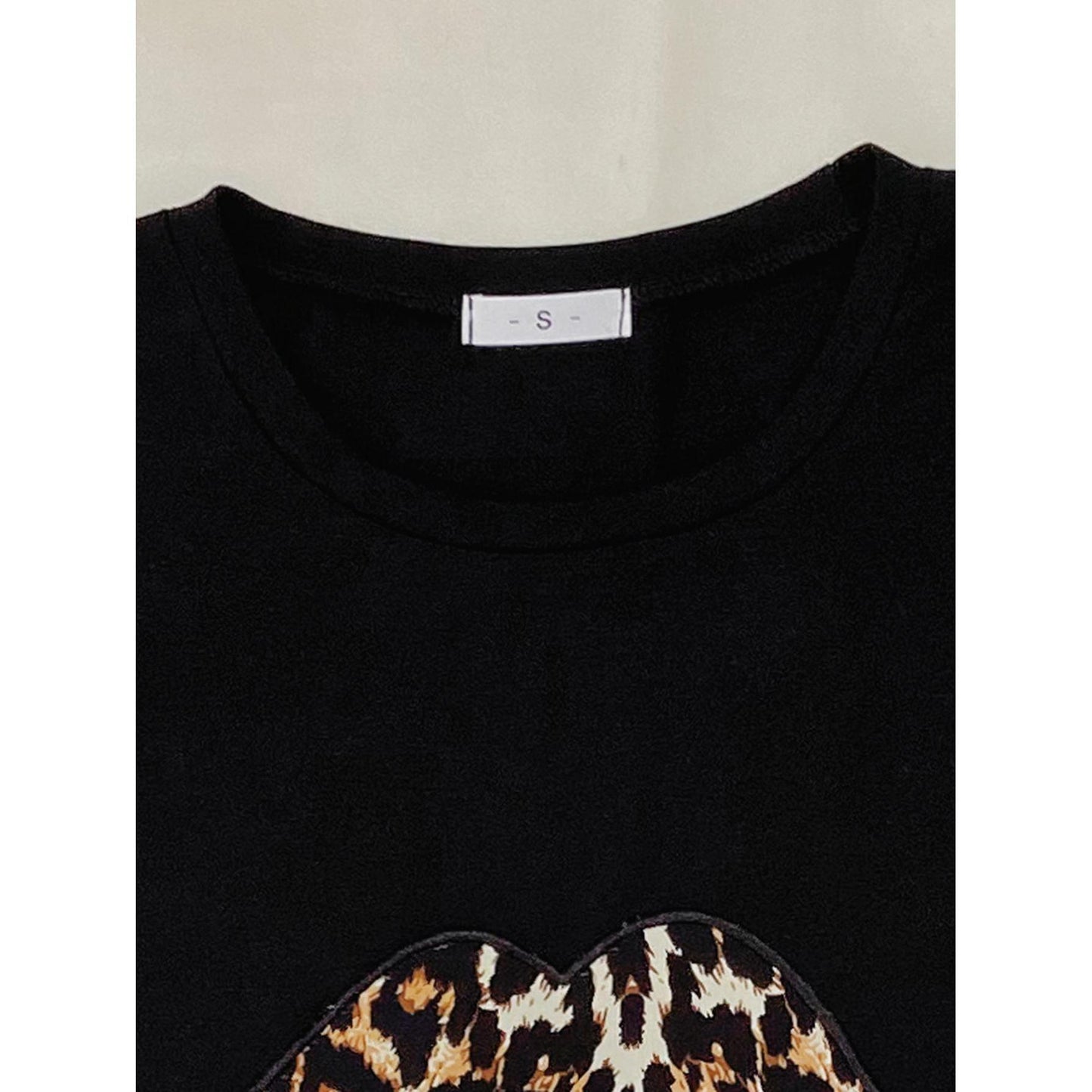 Women's Leopard Print Short Sleeve Pajamas Pajamas Suit