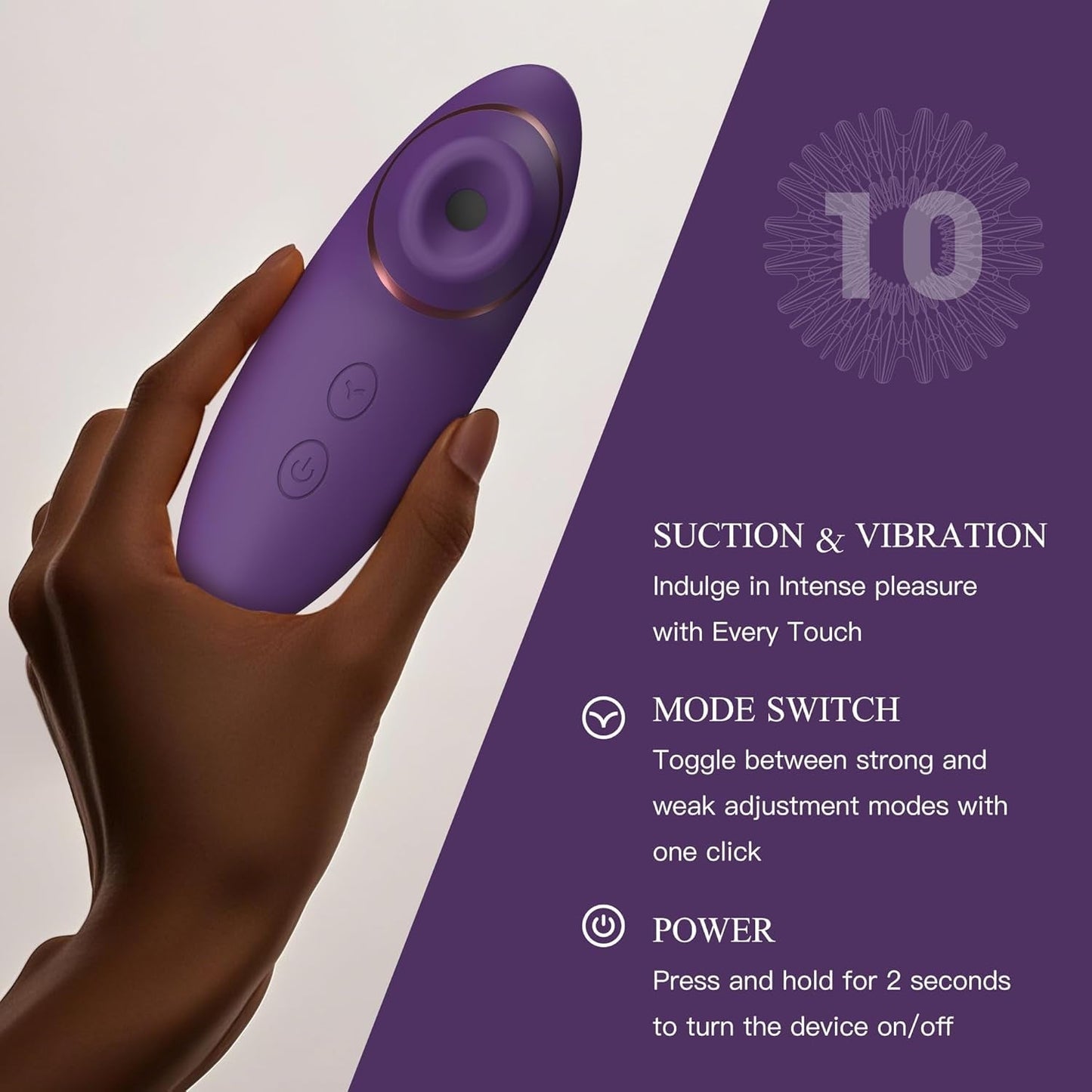 BloomAero Suction Clitoral & Nipple Vibrator