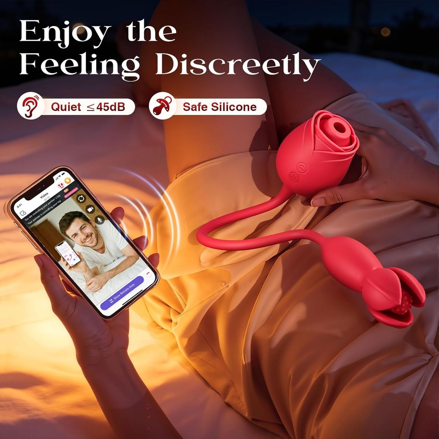 BloomRose AI Duo Sucking Vibrator & Thrusting Dildo