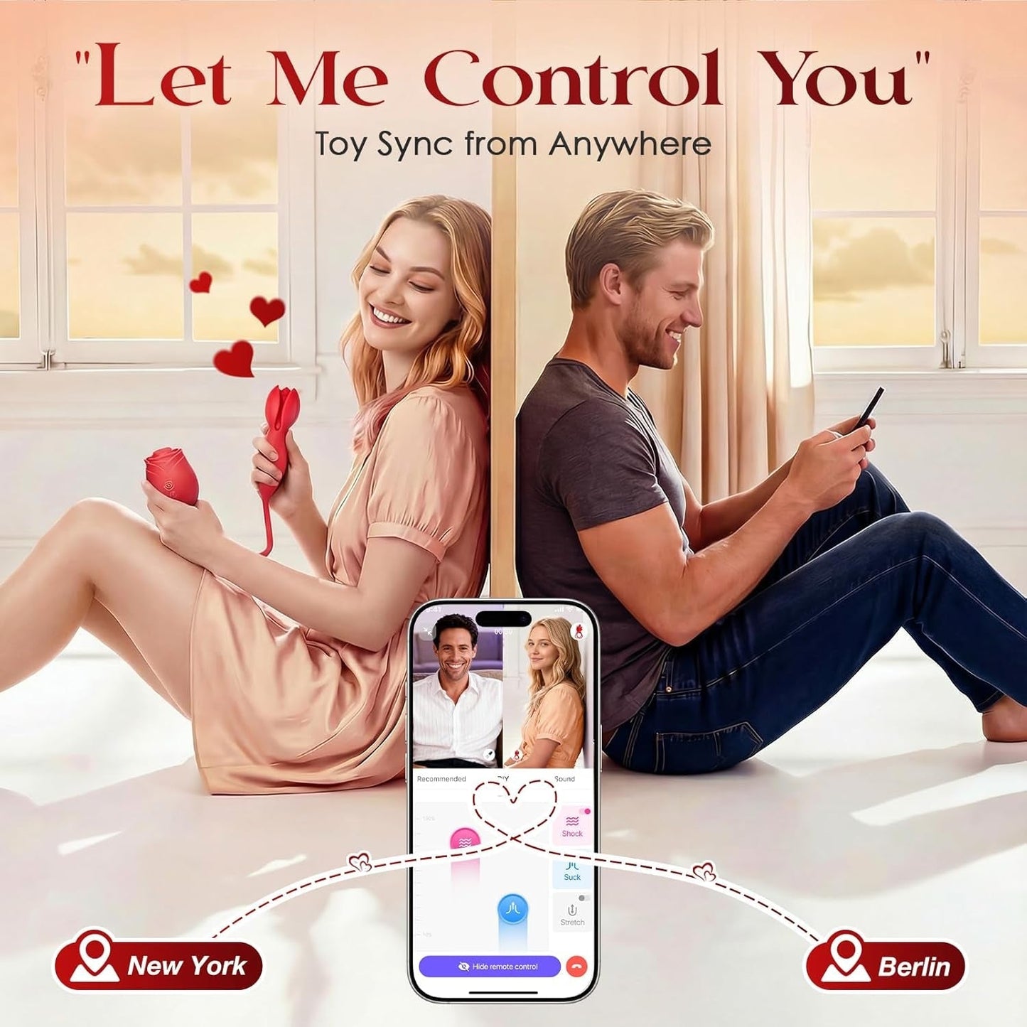 BloomRose AI Duo Sucking Vibrator & Thrusting Dildo
