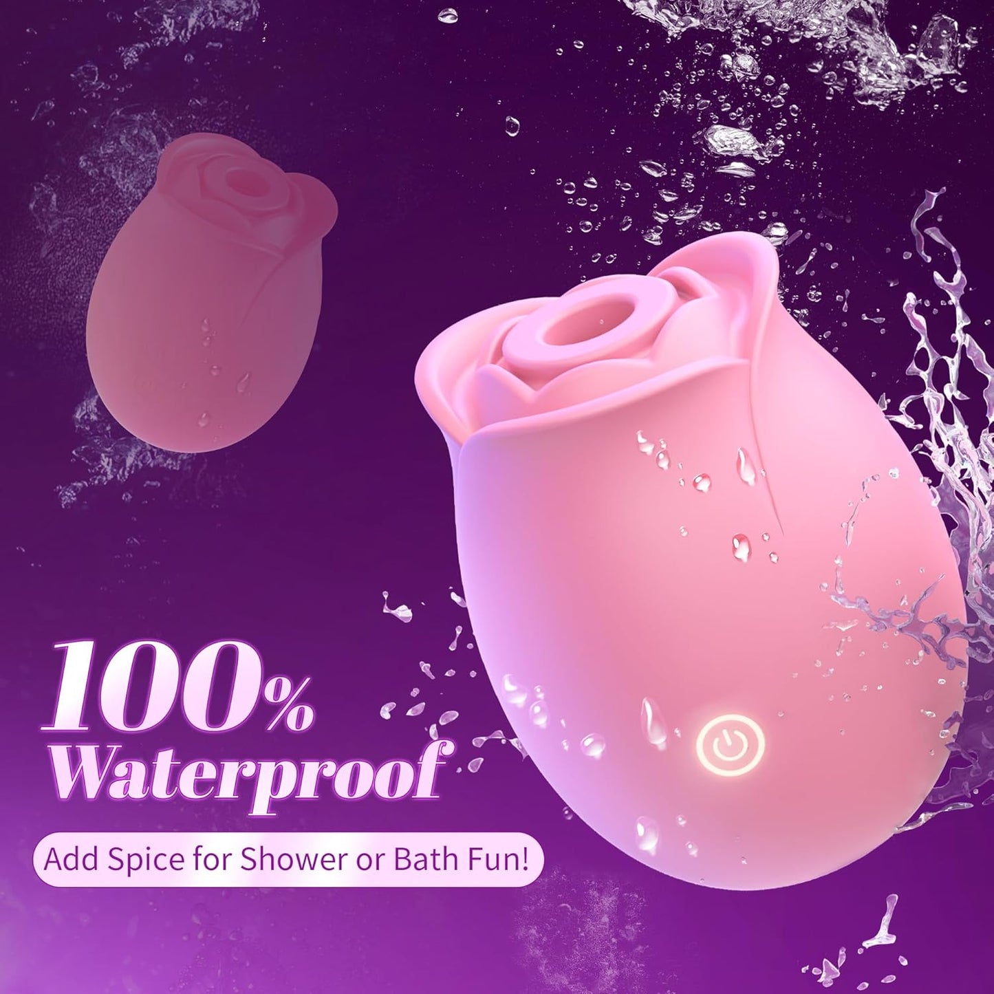 BloomVelvet Rose Suction Vibrator | 10 Modes