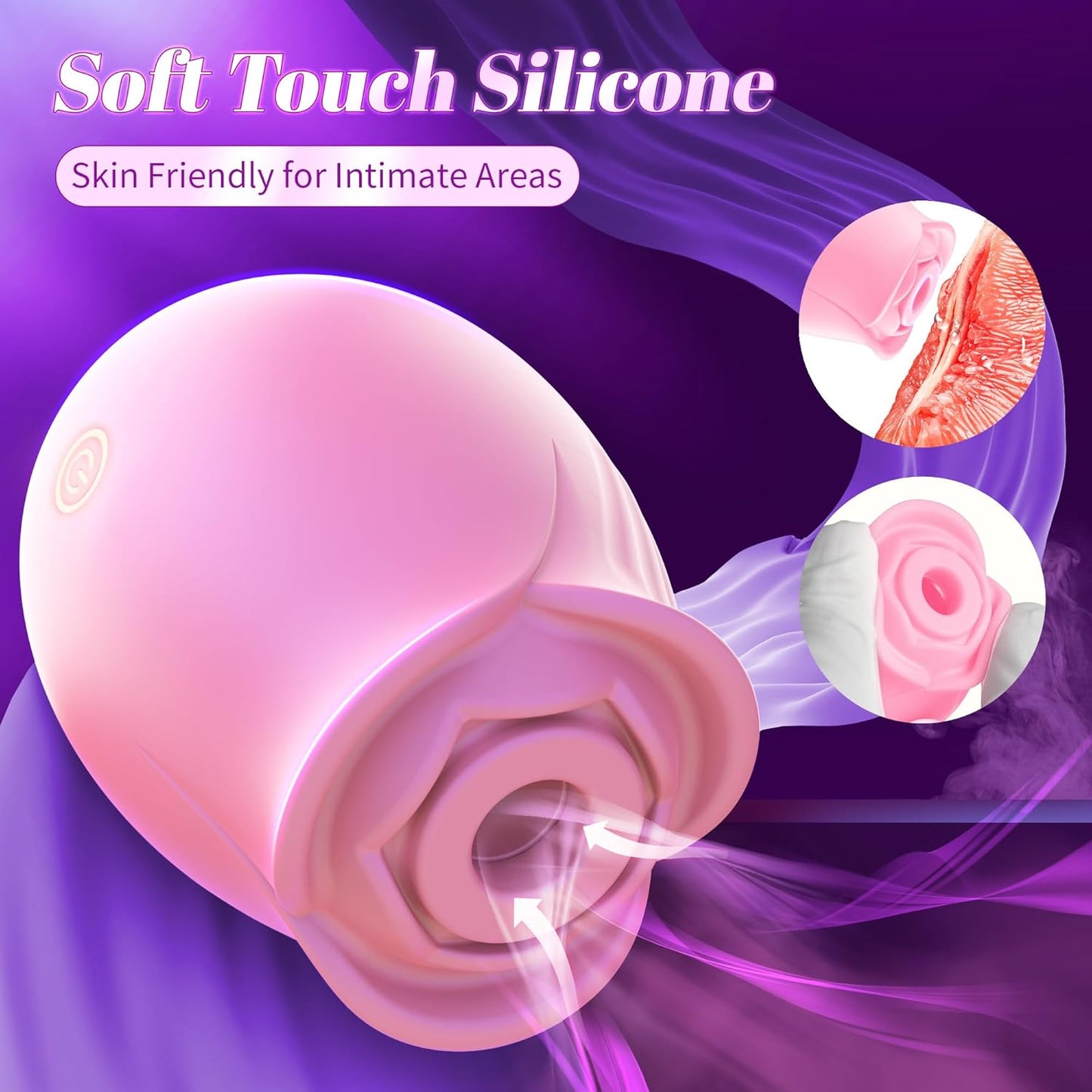 BloomVelvet Rose Suction Vibrator | 10 Modes