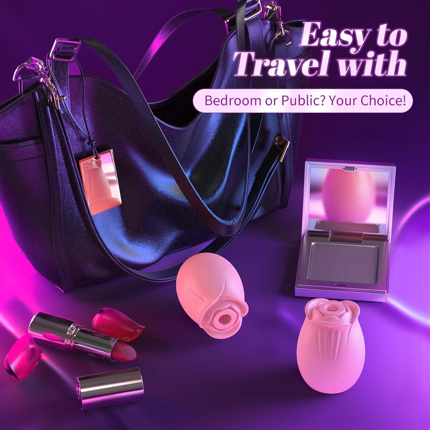 BloomVelvet Rose Suction Vibrator | 10 Modes