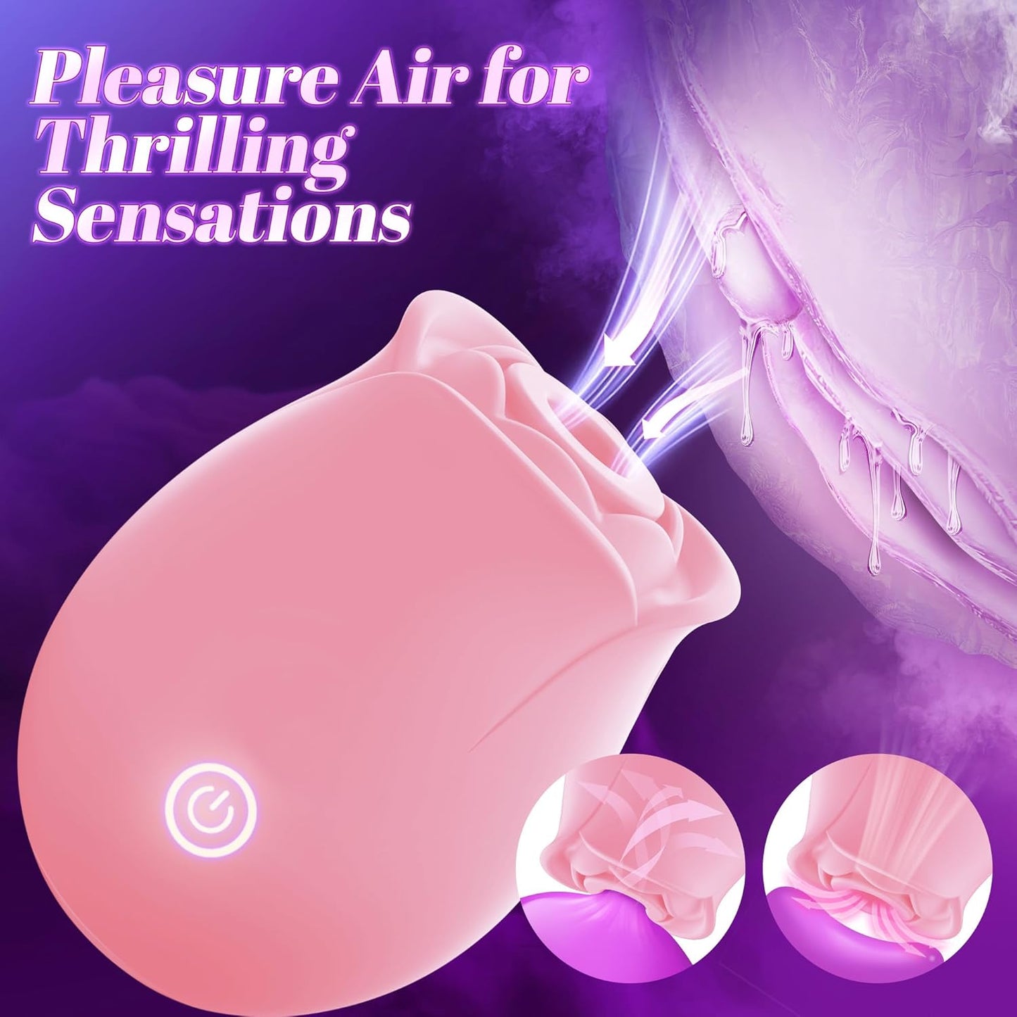 BloomVelvet Rose Suction Vibrator | 10 Modes
