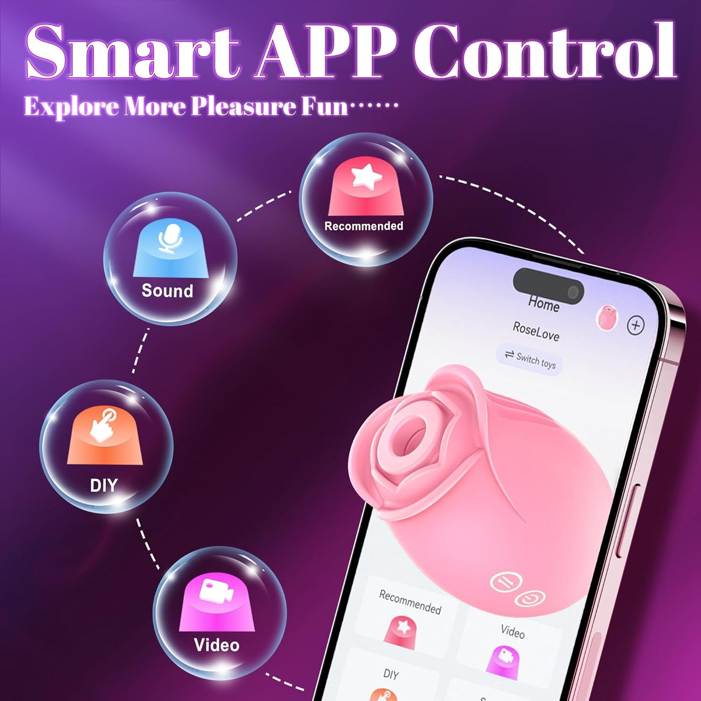 BloomVelvet Rose Suction Vibrator | 10 Modes