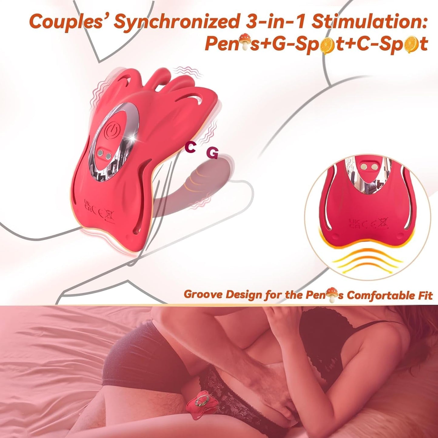 DualWave Butterfly Couples Vibrator with App Control