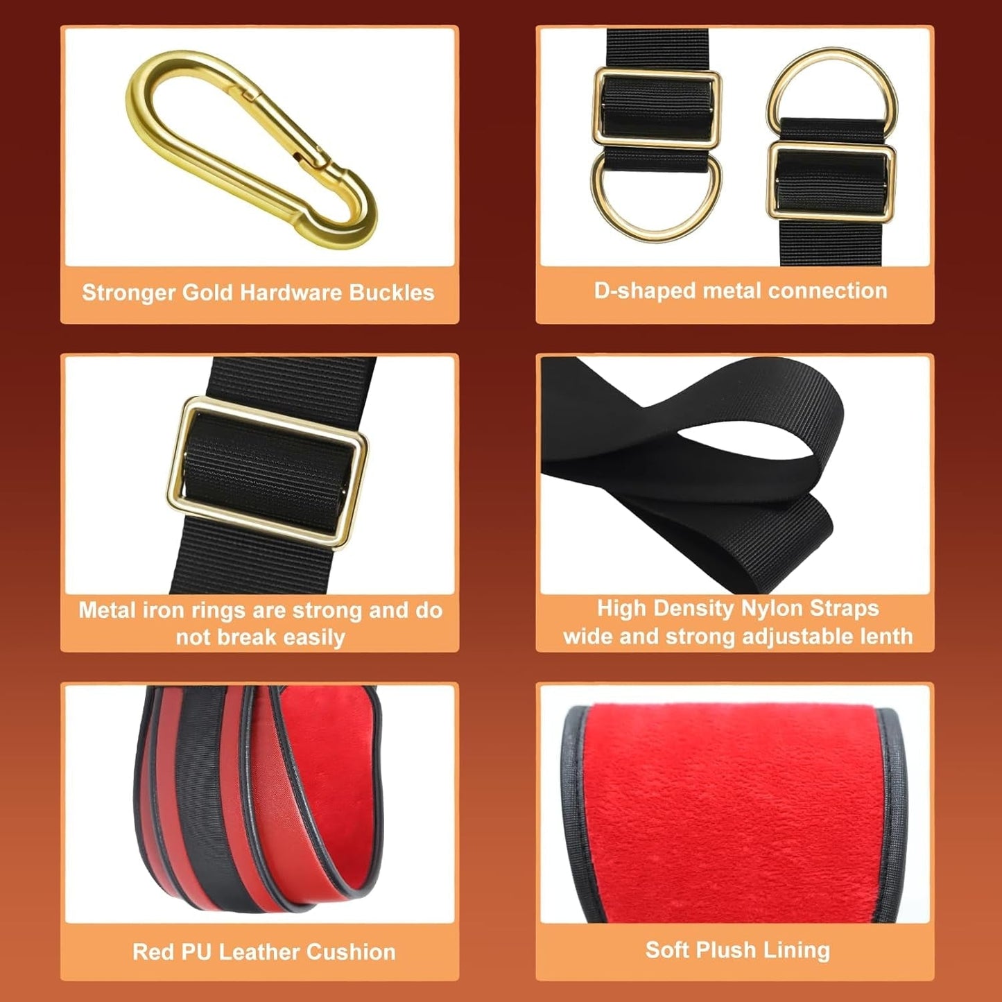 CrimsonLock Door & Thigh Restraints Sex Swing