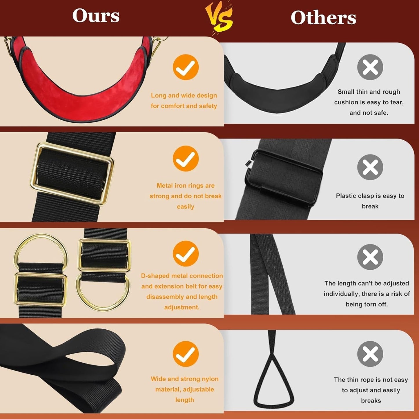 CrimsonLock Door & Thigh Restraints Sex Swing