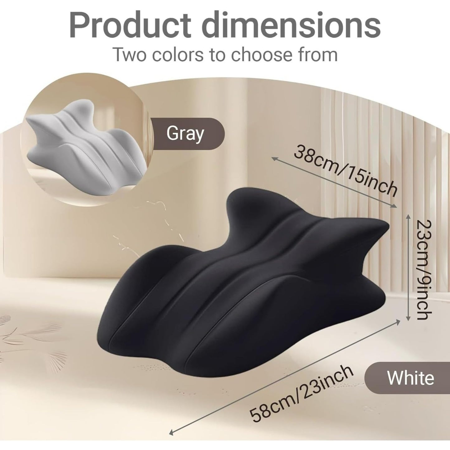 Grey Couples Intimate Support Wedge Pillow