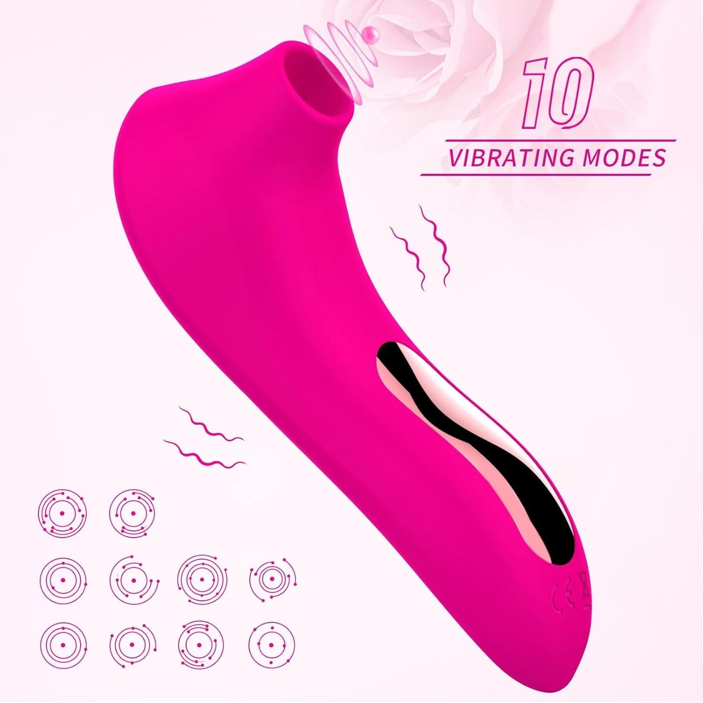 StellarBlush Mini Wand Suction Vibrator | 10 Modes
