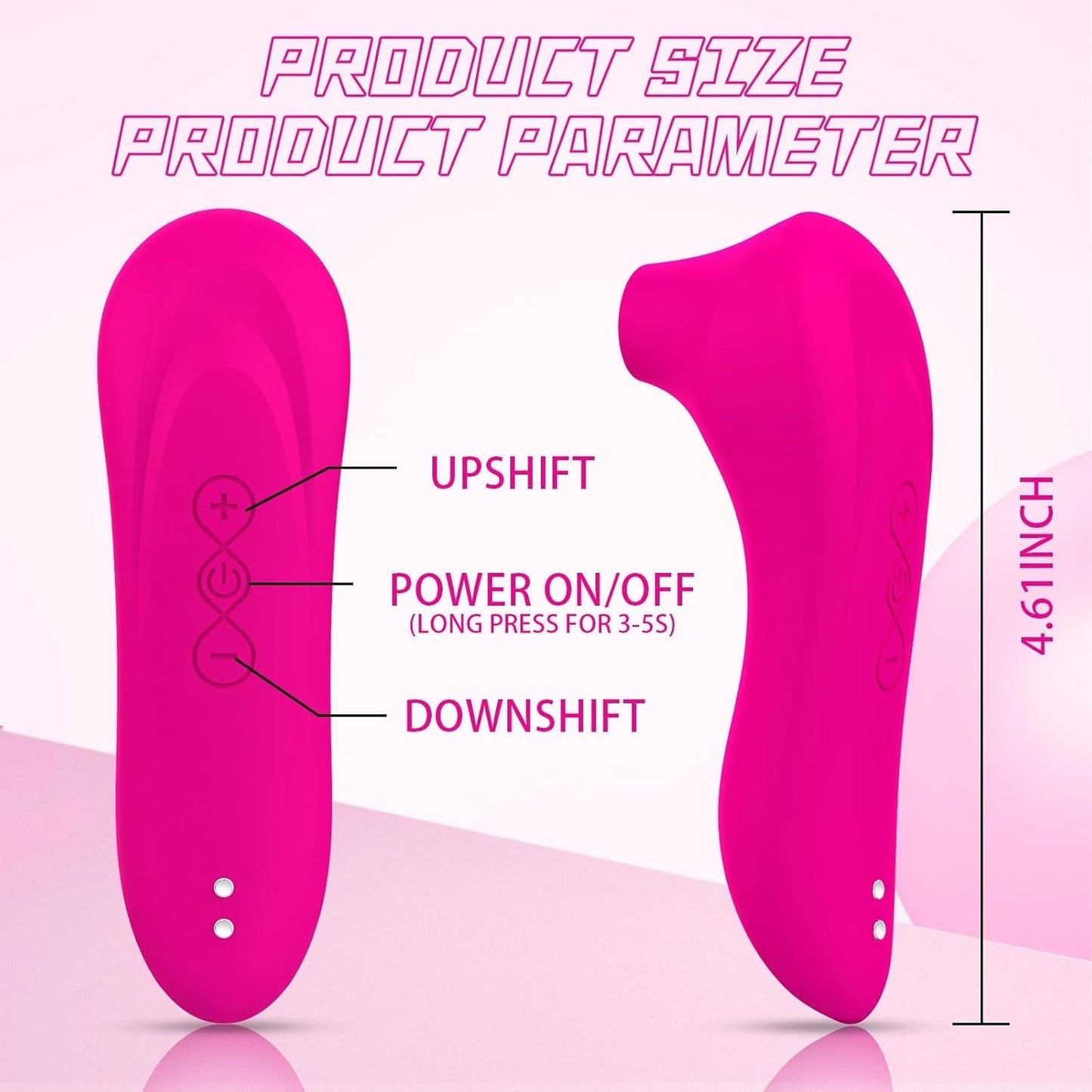 StellarBlush Mini Wand Suction Vibrator | 10 Modes